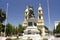 chile city of rancahua plaza monument and cathedral