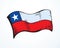 Chile flag. Vector drawing icon