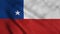 Chile flag waving in the wind. Seamless loop with highly detailed fabric texture