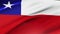 Chile Flag Waving in Wind Slow Motion Animation . 4K Realistic Fabric Texture Flag Smooth Blowing on a windy day