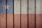 Chile Flag Wooden Fence