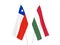 Chile and Hungary flags