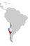 Chile Location Map on map South America. 3d Chile flag map marker location pin. High quality map of Chile.