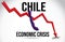 Chile Map Financial Crisis Economic Collapse Market Crash Global Meltdown Vector