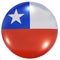 Chile national flag button