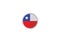 Chile national flag circle shape