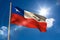 Chile national flag on flagpole