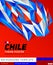 Chile theme modern poster, vector template illustration