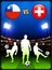 Chile versus Switzerland on Stadium Event Background