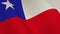 Chile waving flag background full screen - seamless loop video animation