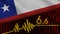Chile Wavy Fabric Flag, 6.6 Earthquake, Breaking News, Disaster Concept