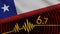 Chile Wavy Fabric Flag, 6.7 Earthquake, Breaking News, Disaster Concept