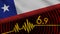 Chile Wavy Fabric Flag, 6.9 Earthquake, Breaking News, Disaster Concept