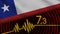 Chile Wavy Fabric Flag, 7.3 Earthquake, Breaking News, Disaster Concept