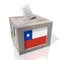 Chile - wooden ballot box - voting concept