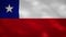 Chilean dense flag fabric wavers, background loop