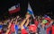 Chilean Fans Celebrate Victory over Spain.