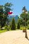 Chilean flag in a beautiful square