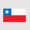 Chilean national flag.