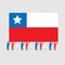 Chilean national flag.