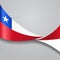 Chilean wavy flag. Vector illustration.