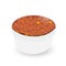 Chili and Cheese bowl illustration design isolated