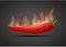 Chili Fire Dark Background