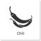 Chili glyph icon