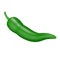 Chili green 3d rendering isometric icon.