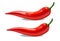 Chili isolated vector realistic. Hot pepper advert concept. 3d illustration burning food poster templates