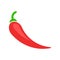 Chili pepper in flat style. Spicy peppers illustration on white