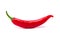Chili pepper isolated on white background , smiling shape