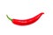 Chili pepper isolated on white background , smiling shape
