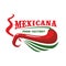 Chili pepper for mexican restaurant food icon