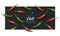 Chili pepper red and green fresh and new pattern, realistic design on balck background, Eps 10