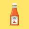 Chili pepper sauce bottle
