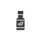 Chili sauce bottle vector icon