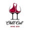 Chill out wine bar logo template.