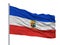 Chillan Viejo City Flag On Flagpole, Chile, Isolated On White Background