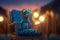 Chillaxin\\\' Cham: A Photorealistic Cartoon Chameleon Relaxing in a Beach Bar Lounger