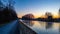 Chilled Pathway: Canal-side Winter Morning