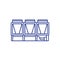 chiller, cooling system line vector art, icon