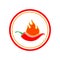 Chilli hot spicy icon logo