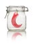 Chilli pepper glass jar