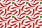 Chilli seamless pattern. Hot pepper. Spicy taste. Red vegetable. Paprika. Hand drawn doodle vector sketch. Healthy food.