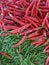 Chillies for sale at market