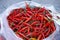 Chillies for sale at a village market near the ancient city of Lijiang, Yunnan, China