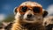 Chillin' Sentry: The Coolest Meerkat in Sunglasses