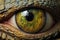 Chilling Reptilian eye closeup. Generate Ai