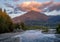 Chilliwack river and mountains in Chilliwack British Columbia Canada